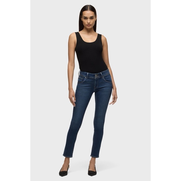 ❤️ Hudson Collin Flap Skinny Jeans Dark Wash Sz 32 - Picture 2 of 13